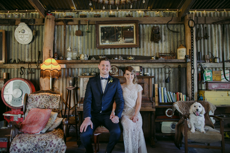 Driftwood shed wedding